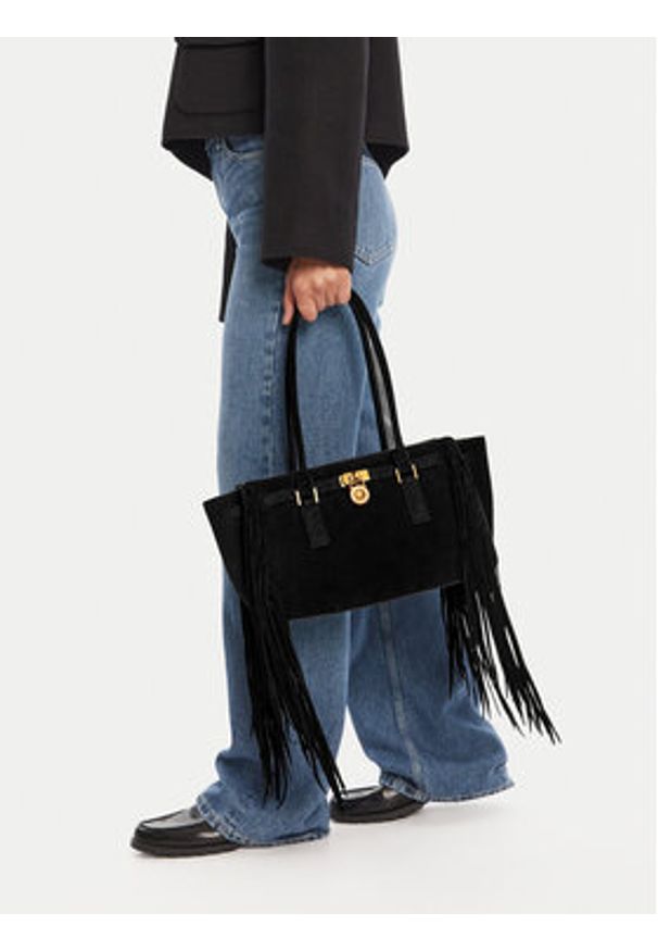 MICHAEL Michael Kors Torebka Hamilton Moderne 30F5ANXT0S Czarny. Kolor: czarny. Materiał: skórzane
