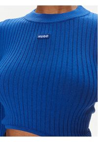 Hugo Sweter Succoire_B 50514280 Niebieski Slim Fit. Kolor: niebieski. Materiał: wiskoza #5