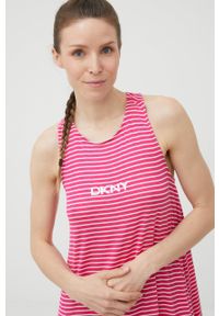DKNY - Dkny koszula nocna damska kolor różowy. Kolor: różowy. Materiał: dzianina