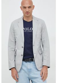 Polo Ralph Lauren marynarka męska kolor szary. Okazja: na co dzień. Typ kołnierza: polo. Kolor: szary. Styl: casual, klasyczny #1