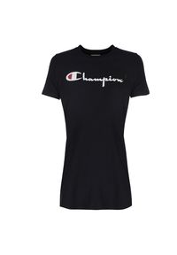 Champion T-Shirt "Long Top" | 110045 | Kobieta | Czarny. Kolor: czarny. Materiał: bawełna. Długość rękawa: krótki rękaw. Długość: długie. Wzór: nadruk