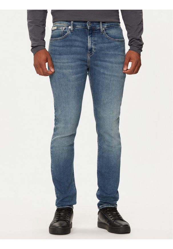 Calvin Klein Jeans Jeansy J30J325974 Niebieski Skinny Fit. Kolor: niebieski