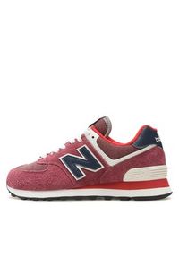 New Balance Sneakersy U574RX2 Bordowy. Kolor: czerwony. Materiał: zamsz, skóra. Model: New Balance 574 #4