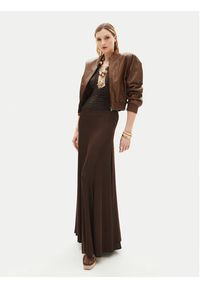 Serge Pariente Kurtka skórzana Gaia Brązowy Regular Fit. Kolor: brązowy. Materiał: skóra #5