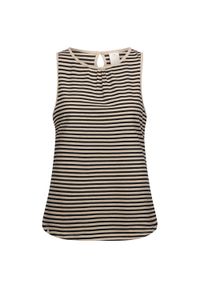 TRESPASS - Vest Top Damski Paski Kelly. Kolor: biały. Wzór: paski