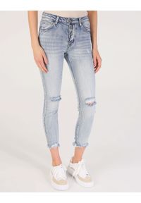 Unisono - SPODNIE Z DENIMU 42-7154 JEANS. Materiał: jeans, denim