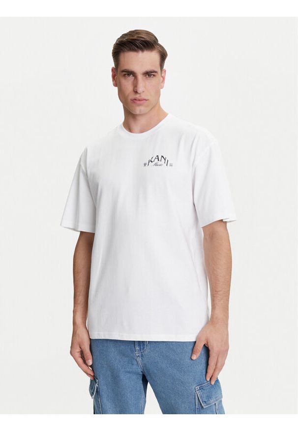 Karl Kani T-Shirt Palm Print PD00005330 Biały Relaxed Fit. Kolor: biały. Materiał: bawełna. Wzór: nadruk