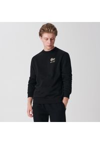 Sinsay - Bluza z nadrukiem - Czarny. Kolor: czarny. Wzór: nadruk #1