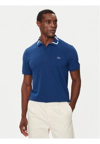 Lacoste Polo PH7495 Niebieski Slim Fit. Typ kołnierza: polo. Kolor: niebieski. Materiał: bawełna, syntetyk