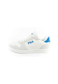 Buty do chodzenia męskie Fila Netforce. Zapięcie: sznurówki. Kolor: biały, wielokolorowy, szary. Materiał: syntetyk, materiał. Szerokość cholewki: normalna. Sport: turystyka piesza #1