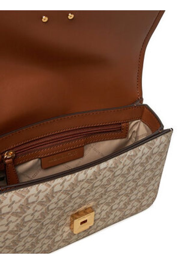 MICHAEL Michael Kors Torebka Delancey 30T4GD8S6B Beżowy. Kolor: beżowy. Materiał: skórzane