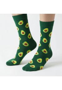 His Story - Skarpetki Bawełniane - Tematyczne - Zielone w Awokodo. Kolor: zielony. Materiał: elastan, bawełna, poliamid #2