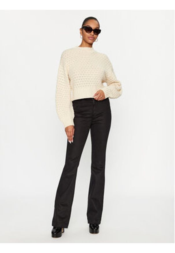 Noisy may - Noisy May Sweter 27028402 Écru Regular Fit. Materiał: syntetyk