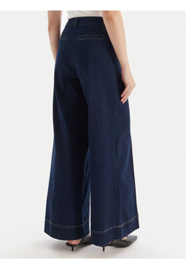Fracomina Jeansy FS25WV3004W78201 Granatowy Wide Leg. Kolor: niebieski