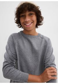 bonprix - Cienki sweter z czystej bawełny (2 szt.). Kolor: szary. Materiał: bawełna #2