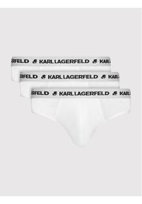 Karl Lagerfeld - KARL LAGERFELD Komplet 3 par slipów Logo 211M2103 Biały. Kolor: biały. Materiał: bawełna