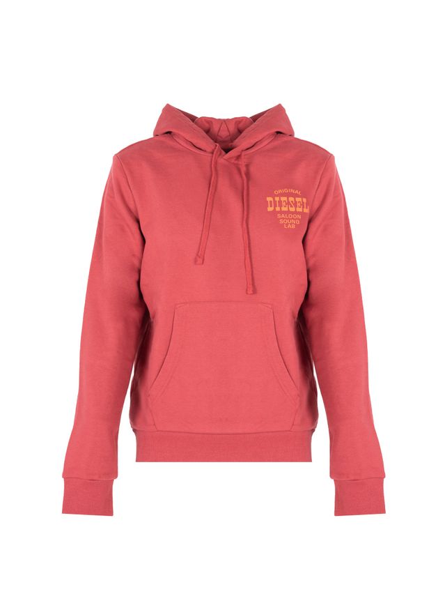 Diesel Bluza "Ginn Hood" | A07810-0HAYT | Mężczyzna | Czerwony. Okazja: na co dzień. Typ kołnierza: kaptur. Kolor: czerwony. Materiał: poliester, bawełna. Wzór: nadruk, jednolity. Styl: sportowy, elegancki, casual