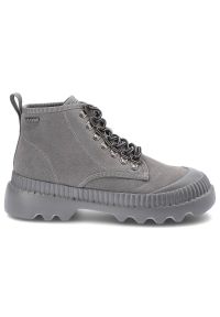 Big-Star - Szare Botki Big Star Damskie Sportowe Buty. Okazja: na co dzień. Zapięcie: sznurówki. Kolor: szary. Materiał: materiał. Szerokość cholewki: normalna. Styl: sportowy #2