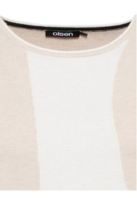 Olsen Sweter Cora 11003964 Beżowy Relaxed Fit. Kolor: beżowy. Materiał: wiskoza