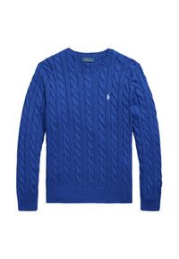 Polo Ralph Lauren Sweter 710775885546 Niebieski Regular Fit. Typ kołnierza: polo. Kolor: niebieski. Materiał: bawełna #4