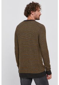 Sisley Sweter męski kolor brązowy. Okazja: na co dzień. Kolor: brązowy. Materiał: materiał. Styl: casual