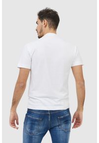 PALM ANGELS Biały t-shirt męski z logo. Kolor: biały. Materiał: prążkowany. Wzór: nadruk