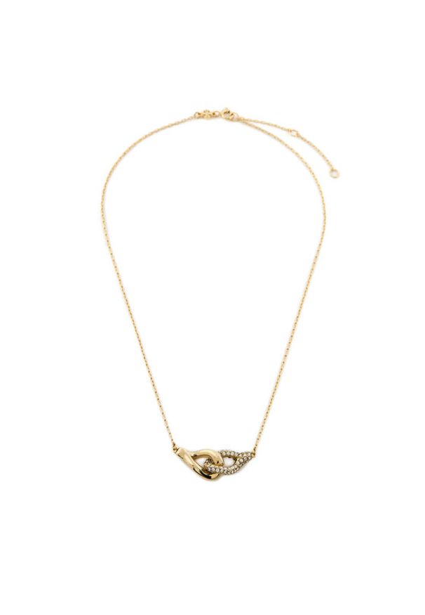 Tory Burch Naszyjnik Interlocking Wishbone Pendant 161070 Złoty. Materiał: metalowe. Kolor: złoty