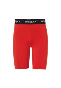 UHLSPORT - Spodenki kompresyjne Uhlsport pro Tights. Kolor: czerwony. Materiał: materiał. Długość: krótkie. Sezon: lato #1