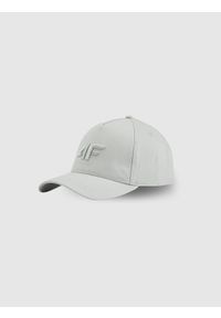 4f - 4F Czapka z daszkiem strapback męska - kremowa S/M (58cm). Kolor: beżowy. Materiał: materiał, bawełna. Styl: casual #1