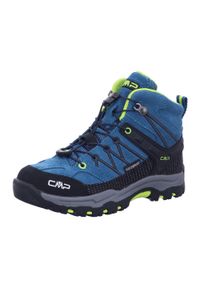 Buty trekkingowe dla dzieci CMP Kids Rigel Mid. Okazja: na co dzień. Kolor: czarny, niebieski, wielokolorowy. Materiał: syntetyk, materiał