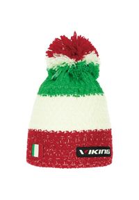 Czapka narciarska dla dorosłych Viking Cornet, z pomponem. Kolor: czerwony, zielony, biały, wielokolorowy. Materiał: wełna. Styl: sportowy