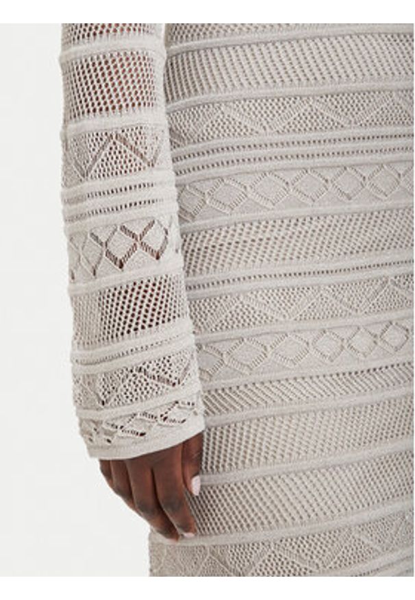 Guess Sukienka dzianinowa W5GK48 Z3E22 Szary Slim Fit. Kolor: szary. Materiał: wiskoza