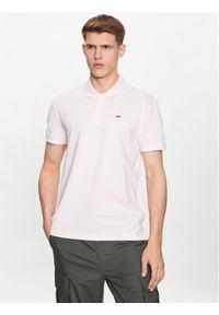 Tommy Jeans Polo Classic Essential DM0DM15751 Różowy Regular Fit. Typ kołnierza: polo. Kolor: różowy. Materiał: bawełna