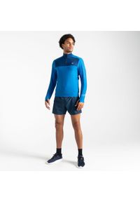 DARE 2B - Bluza sportowa męska Powet Up II z suwakiem termiczna. Kolor: niebieski. Materiał: elastan, poliester. Sport: turystyka piesza
