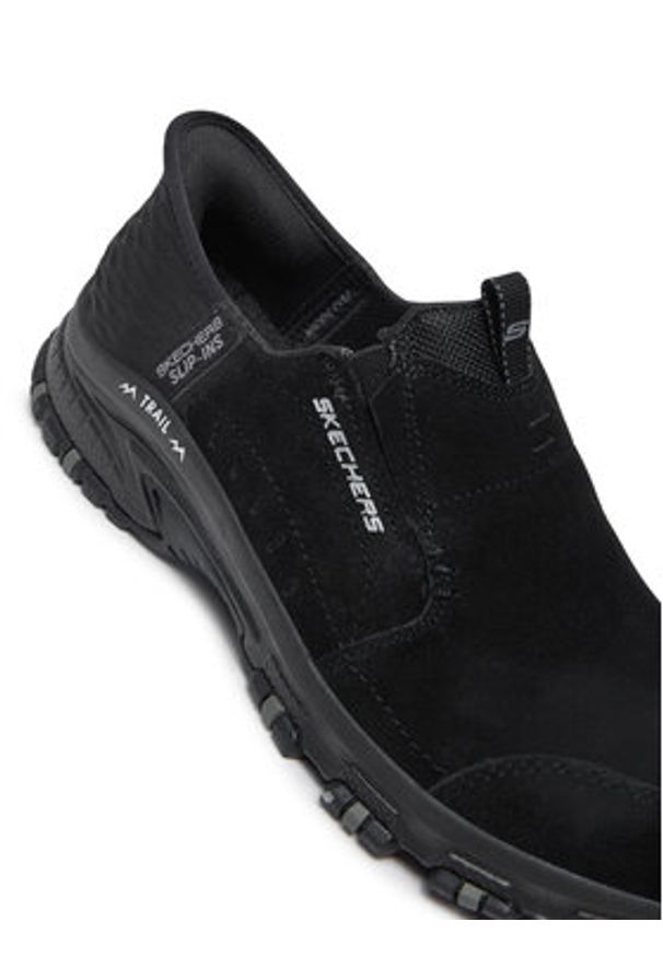 skechers - Skechers Sneakersy Slip-ins: Hillcrest - Sunapee 180016 Czarny. Kolor: czarny. Materiał: skóra, zamsz