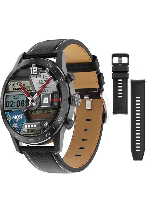 Smartwatch Microwear SG-Gadgets 70 Series Czarno-brązowy. Rodzaj zegarka: smartwatch. Kolor: czarny, wielokolorowy, brązowy