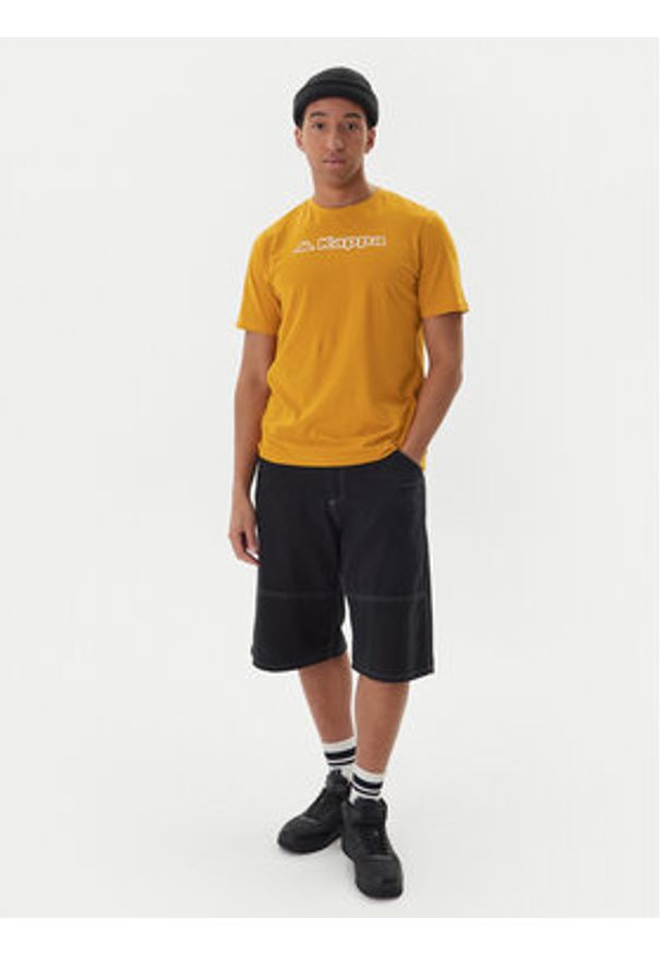 Kappa T-Shirt Feddu 311H7HW Żółty Regular Fit. Kolor: żółty. Materiał: bawełna
