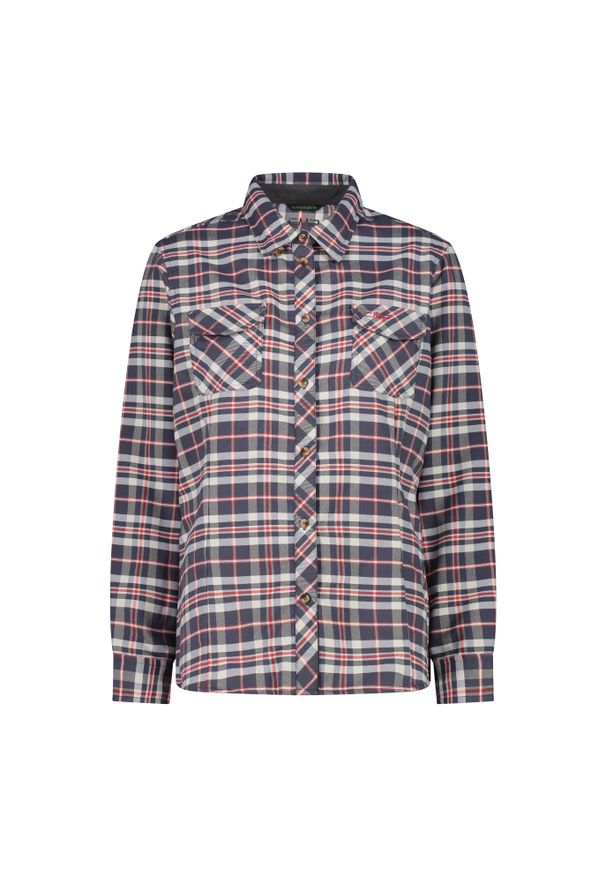 Koszula damska turystyczne CMP 32T1486. Okazja: na co dzień. Kolor: czerwony, szary, wielokolorowy. Styl: casual, sportowy