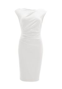 Swing Sukienka koktajlowa 5AI16700 Biały Slim Fit. Kolor: biały. Materiał: syntetyk. Styl: wizytowy #5