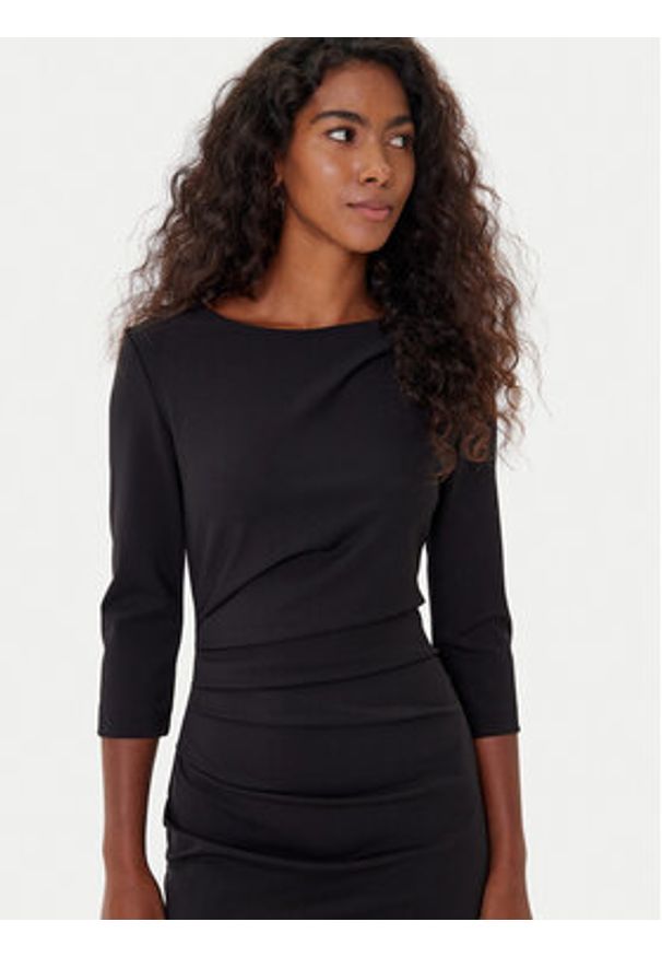 Rinascimento Sukienka koktajlowa CFC0126154003 Czarny Slim Fit. Kolor: czarny. Materiał: syntetyk. Styl: wizytowy