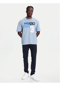 Hugo - HUGO T-Shirt Nesite 50544168 Niebieski Loose Fit. Kolor: niebieski. Materiał: bawełna #3