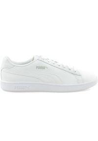 Buty Puma Smash v2 L M 365215 07 białe. Okazja: na co dzień. Kolor: biały. Materiał: materiał, syntetyk, skóra ekologiczna, guma. Szerokość cholewki: normalna. Wzór: jodełka