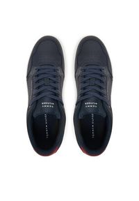 TOMMY HILFIGER - Tommy Hilfiger Sneakersy Basket Core Lite Lth Mix FM0FM05518 Granatowy. Kolor: niebieski. Materiał: skóra #5