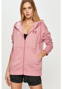 Under Armour - Bluza. Okazja: na co dzień. Typ kołnierza: kaptur. Kolor: różowy. Styl: casual #1