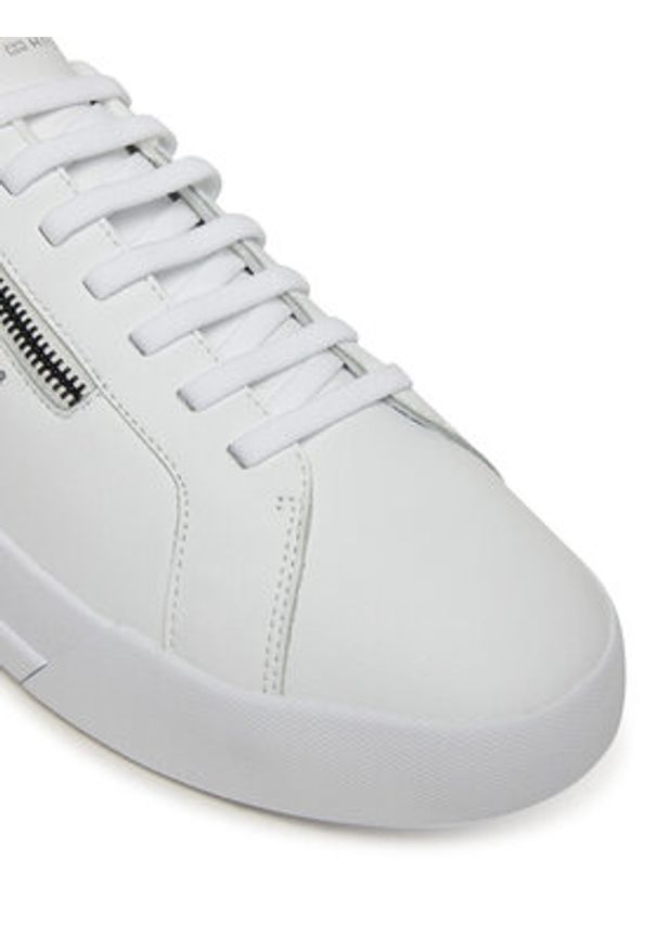 TOMMY HILFIGER - Tommy Hilfiger Sneakersy Th Court Zip FM0FM05730 Biały. Kolor: biały. Materiał: skóra