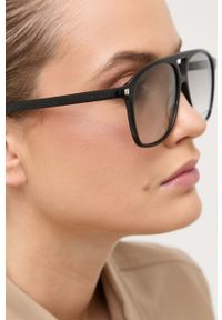 SAINT LAURENT - Saint Laurent okulary przeciwsłoneczne damskie kolor czarny. Kolor: czarny #3