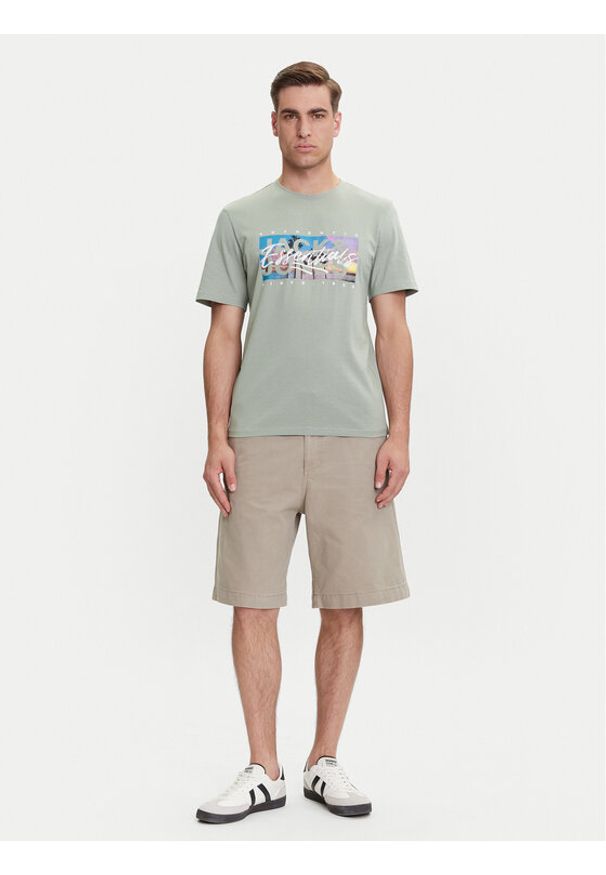 Jack & Jones - Jack&Jones Szorty materiałowe Towen 12273685 Beżowy Baggy Fit. Kolor: beżowy. Materiał: bawełna