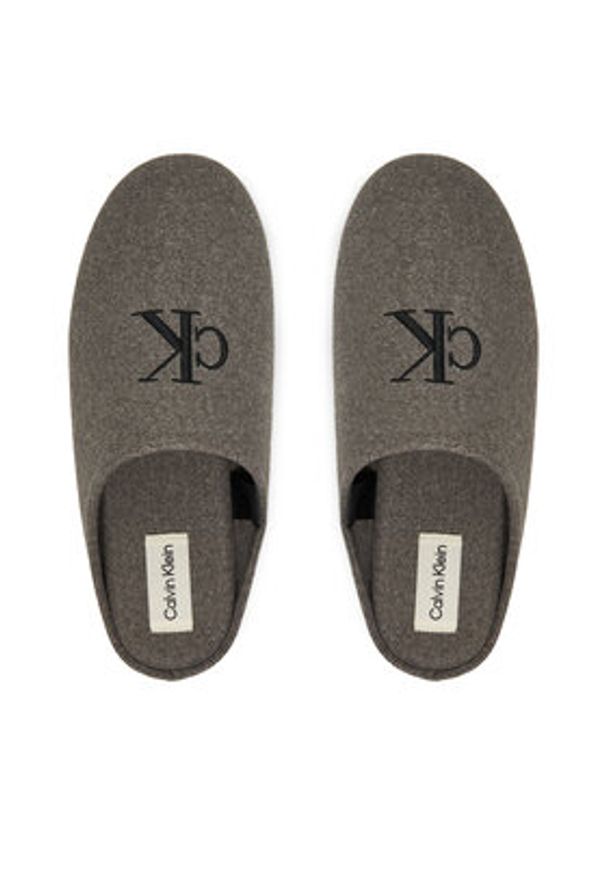 Calvin Klein Kapcie Home Slipper Mule HM0HM01931 Szary. Kolor: szary. Materiał: materiał