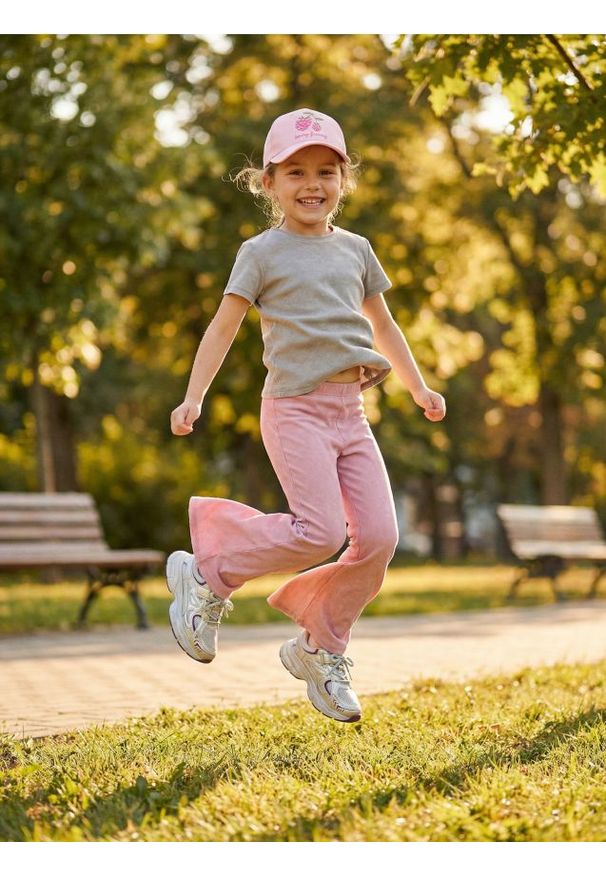 Sinsay - Legginsy flare z efektem sprania - różowy. Kolor: różowy