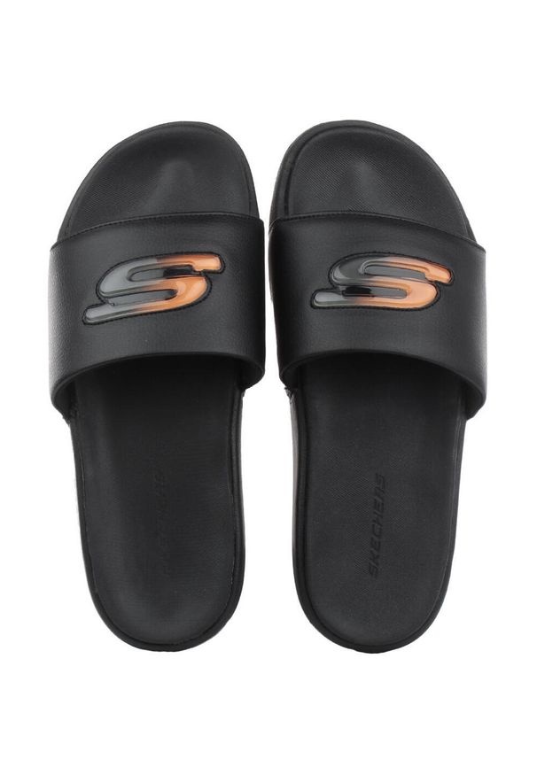 skechers - Klapki Skechers Gambix 2.0-utopo, Mężczyźni. Kolor: czarny. Materiał: guma, materiał. Sport: pływanie, fitness